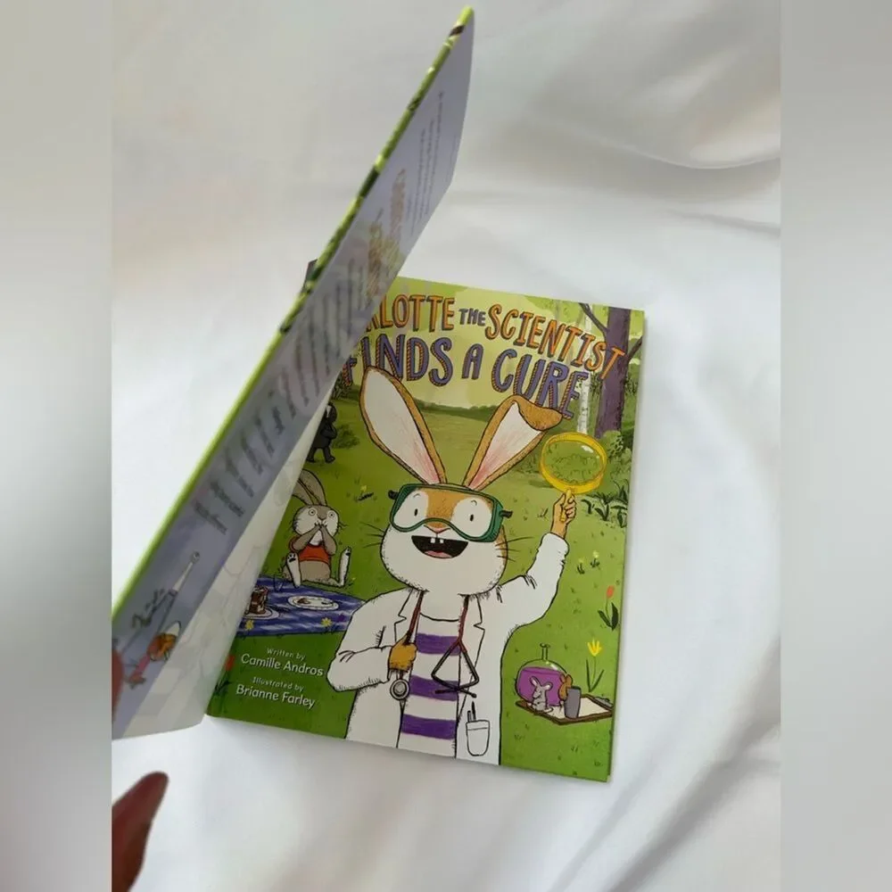 Charlotte the Scientist Finds a Cure Hardcover Book by Camille Andros Bunnies